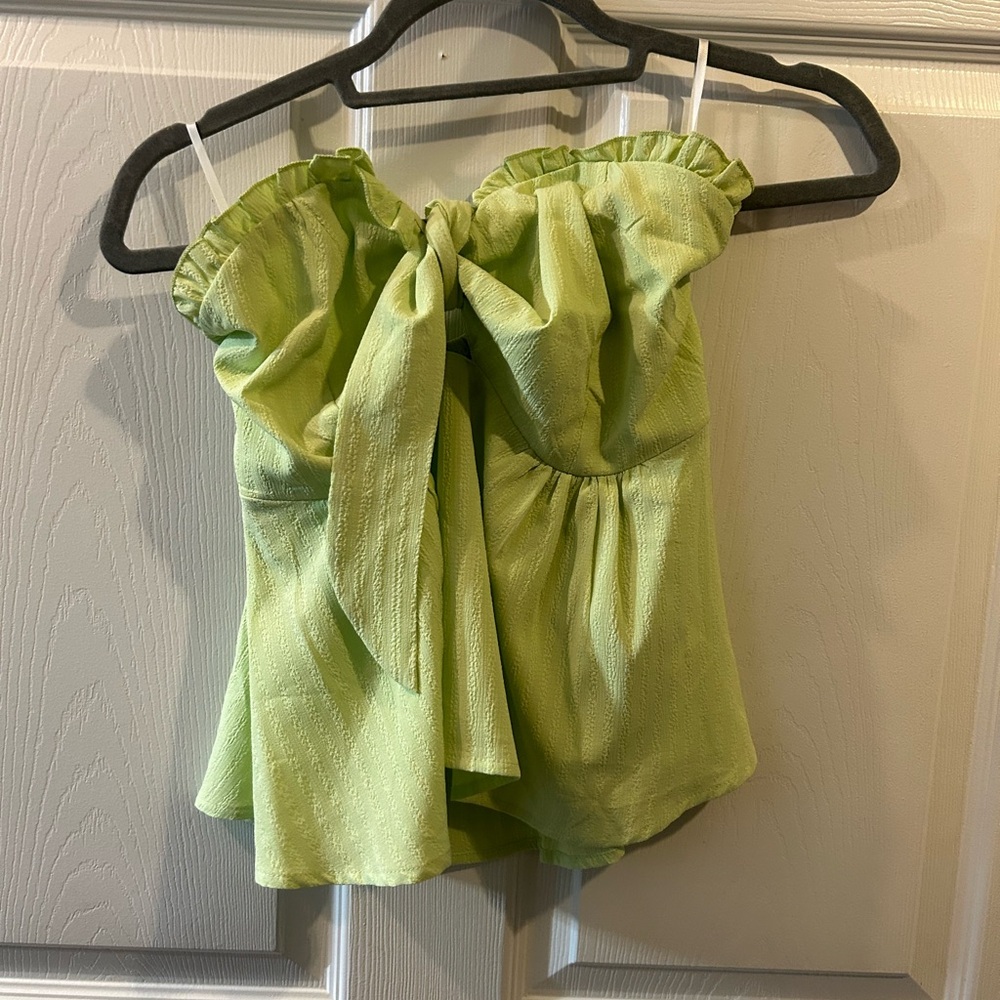 Green Smocked Women's Top